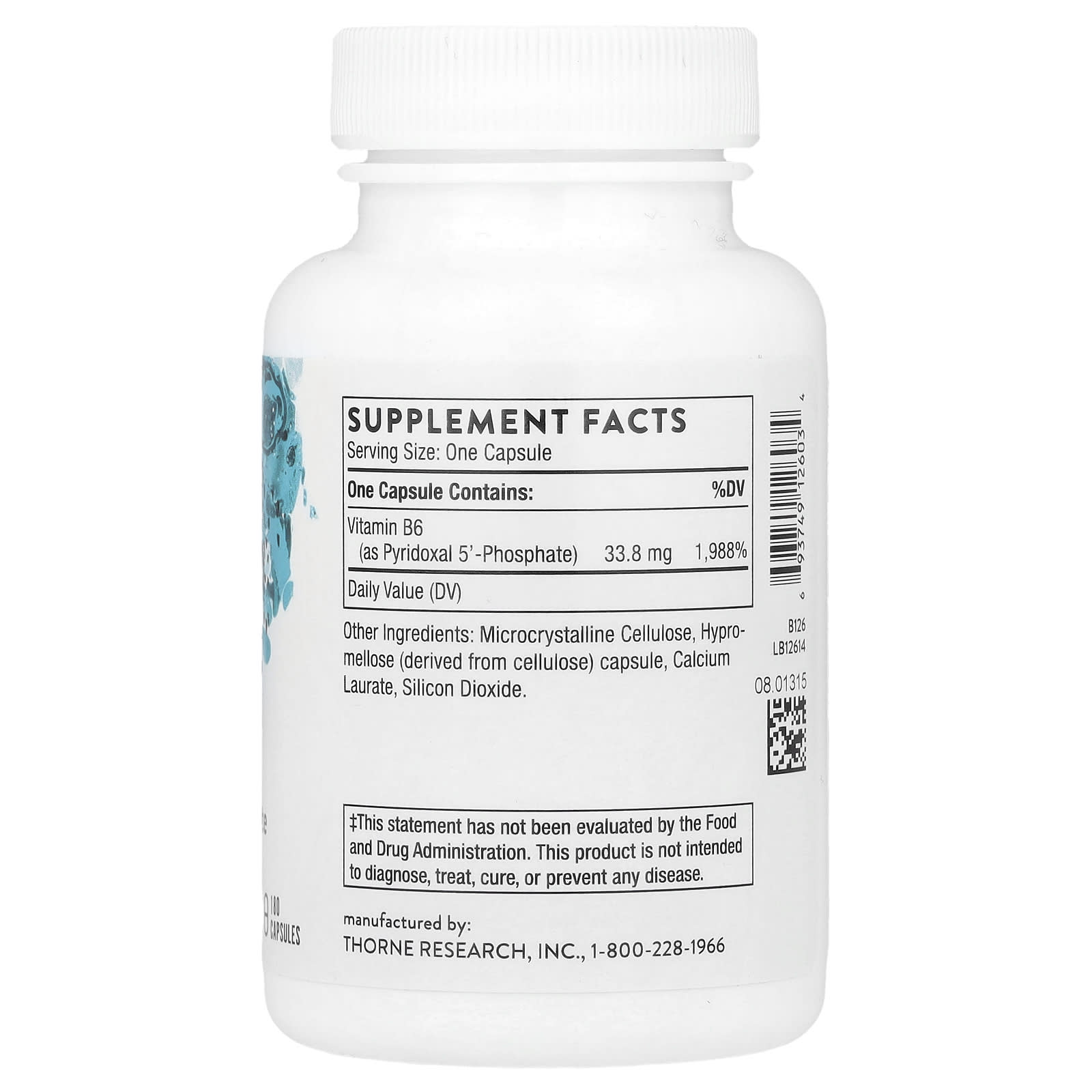 Thorne, Pyridoxal 5'-Phosphate, 180 Capsules (33.8 mg per Capsule)
