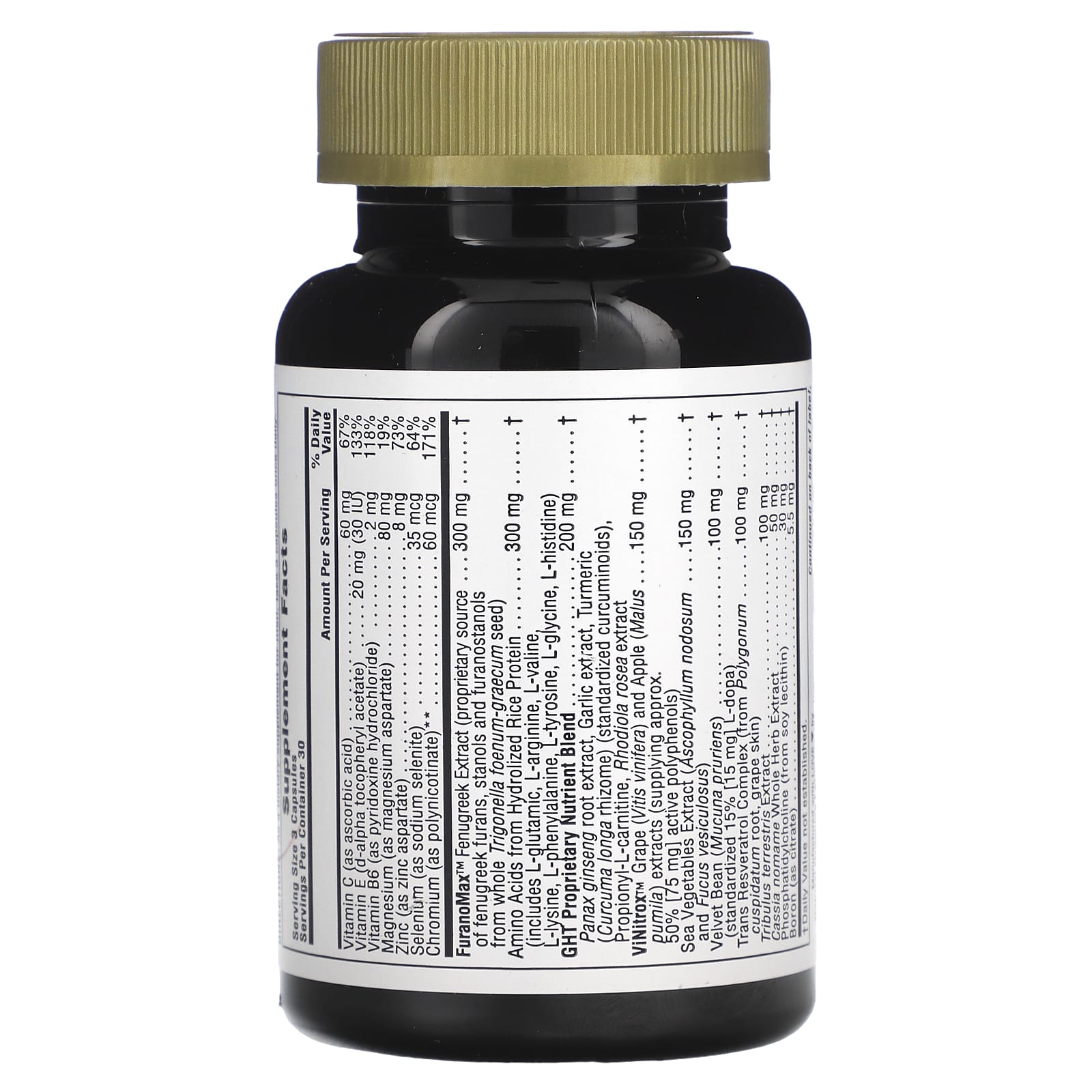 NaturesPlus, GHT Male, Human Growth Hormone And Testosterone Support For Men, 90 Vegetarian Capsules