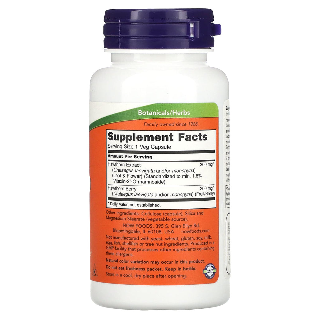NOW Foods, Hawthorn Extract, 300 mg, 90 Veg Capsules