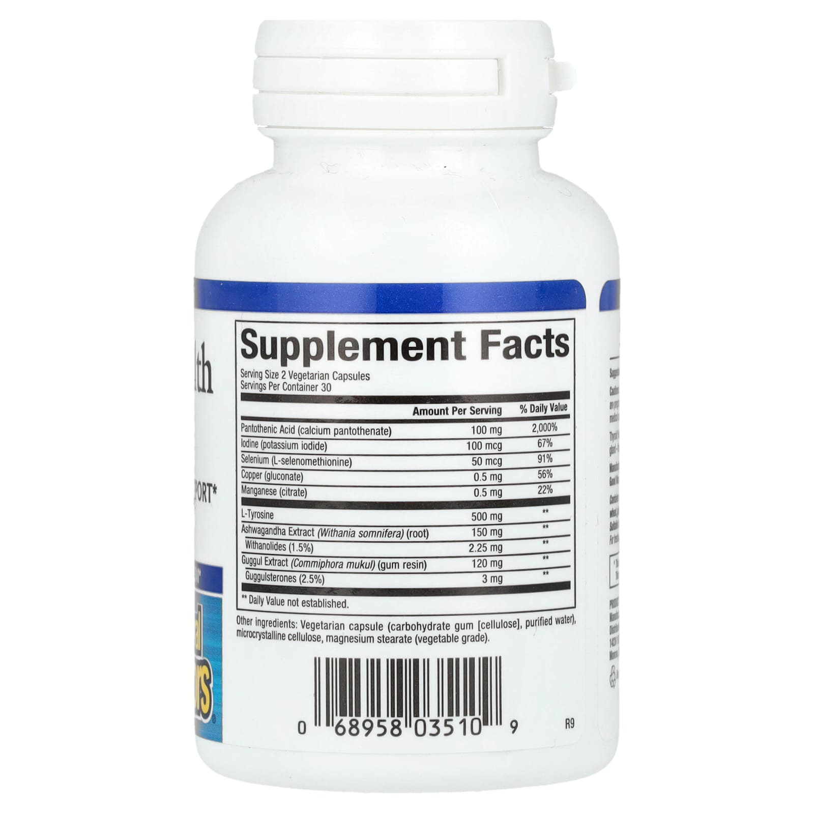 Natural Factors, Thyroid Health Formula, 60 Vegetarian Capsules