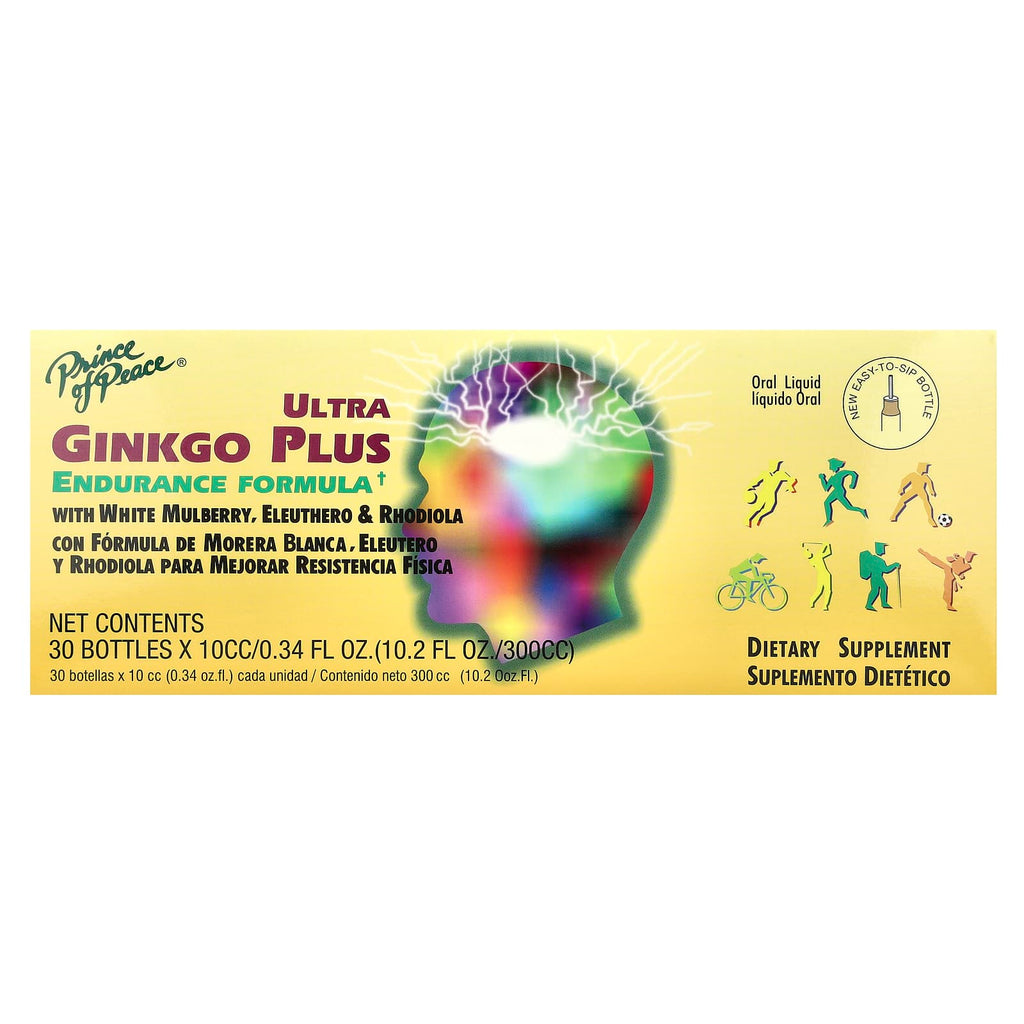 Prince of Peace, Ultra Ginkgo Plus, Endurance Formula, 30 Bottles, 0.34 fl oz (10 cc) Each