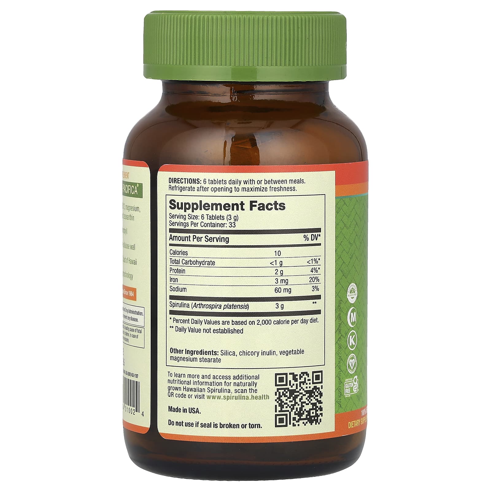 Nutrex Hawaii, Pure Hawaiian Spirulina®, 500 mg, 200 Tablets