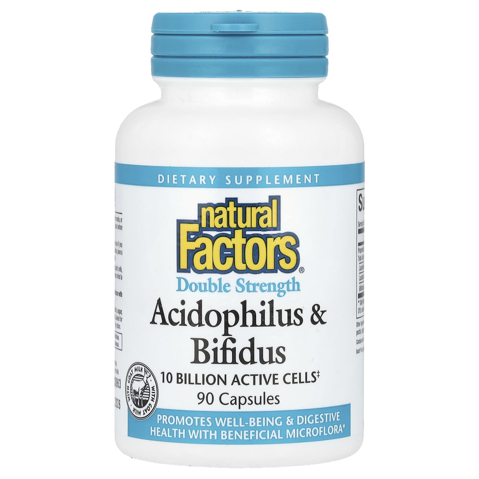Natural Factors, Acidophilus & Bifidus, 10 Billion CFU, 90 Capsules
