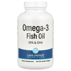 Lake Avenue Nutrition, Omega-3 Fish Oil, 120 Fish Gelatin Softgels (1,250 mg per Softgel)