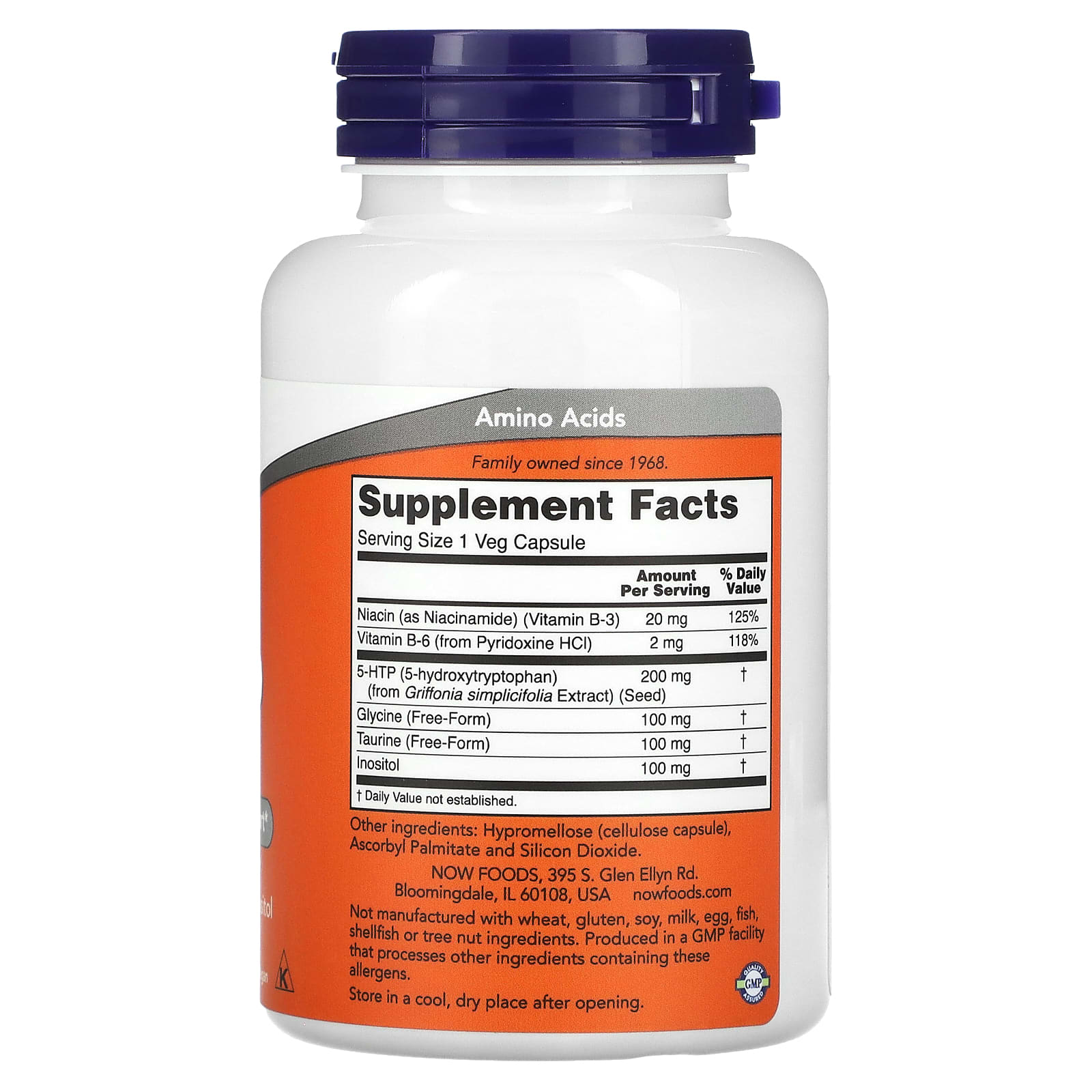 NOW Foods, 5-HTP, 200 mg, 120 Veg Capsules