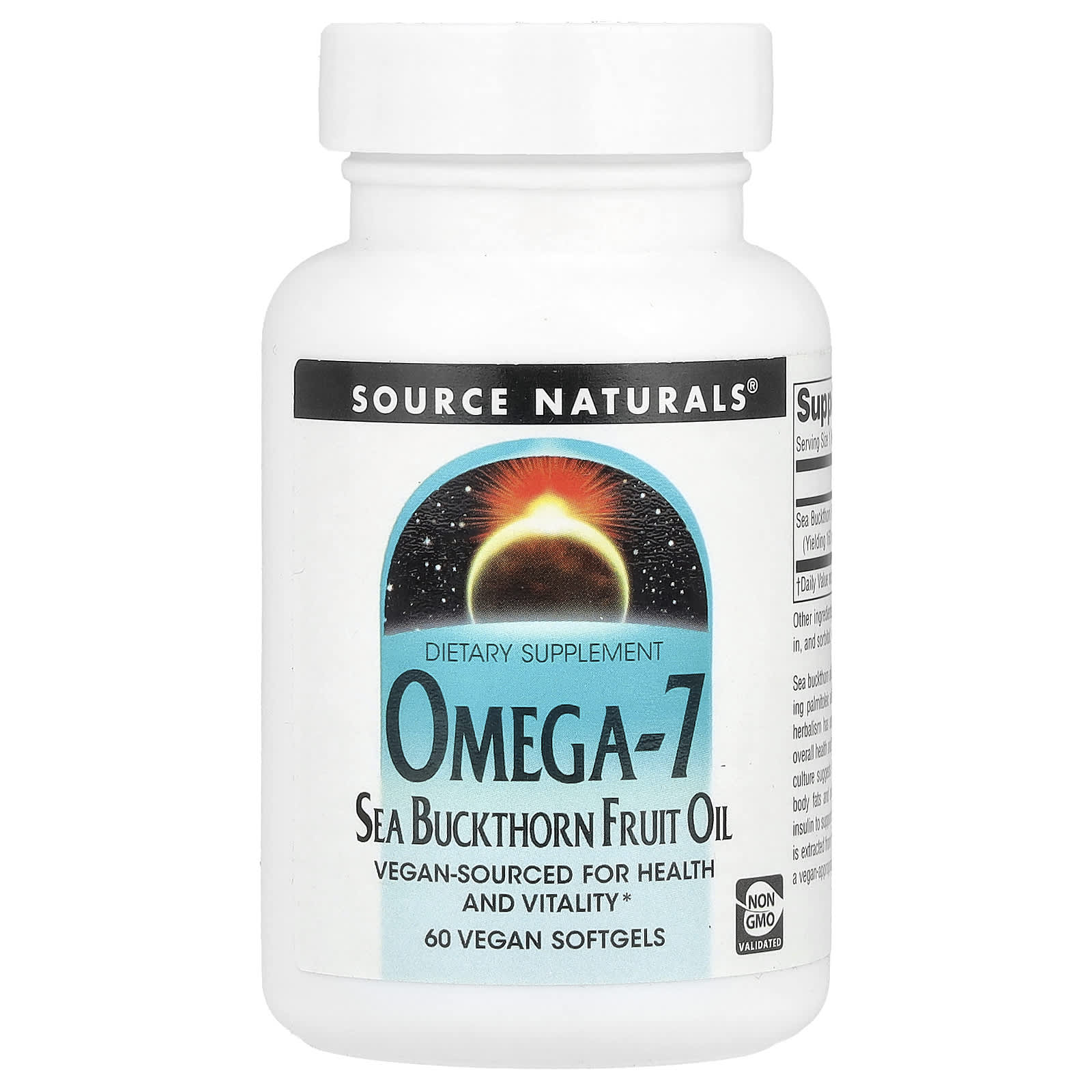 Source Naturals, Omega-7, Sea Buckthorn Fruit Oil, 60 Vegan Softgels