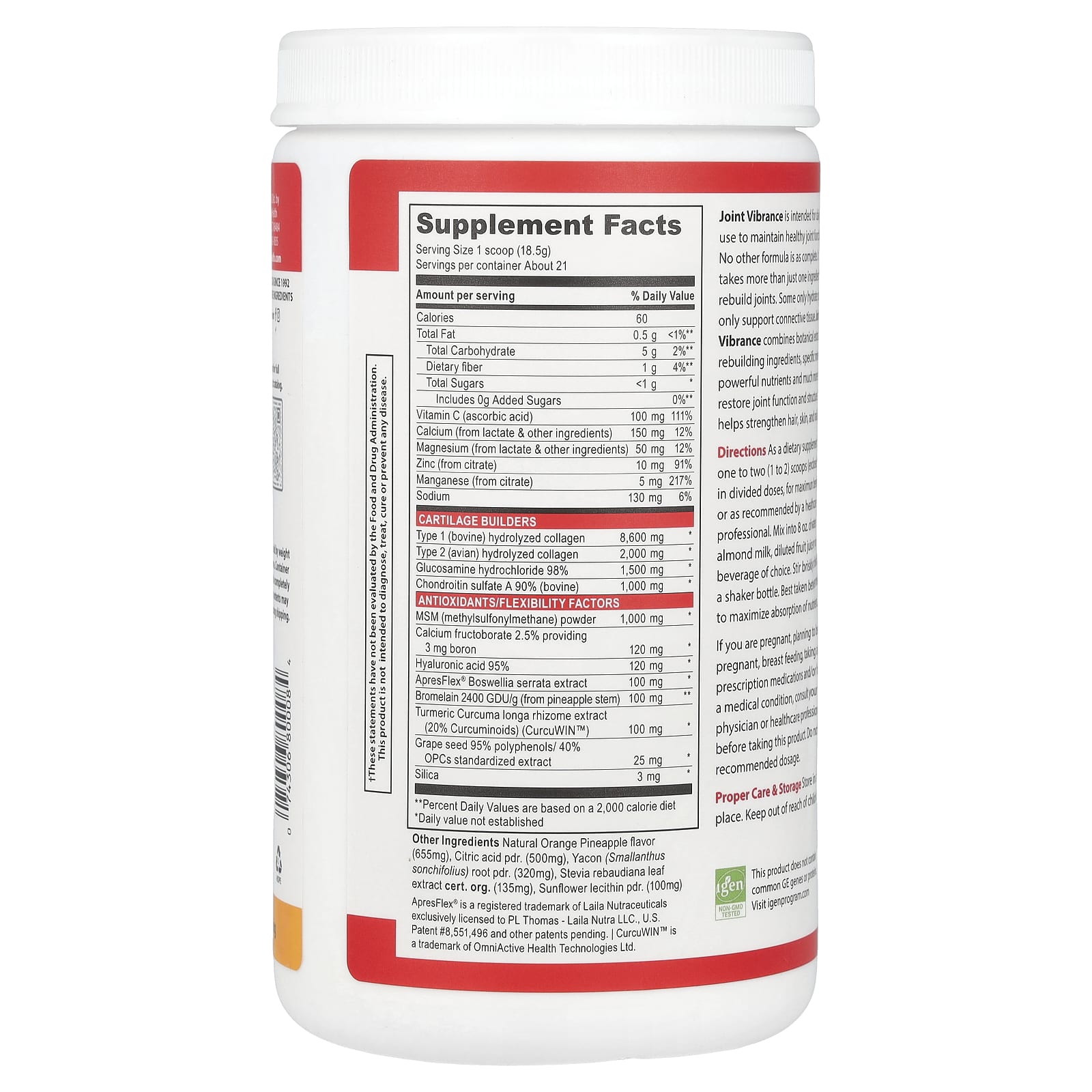 Vibrant Health, Joint Vibrance, Version 5.0, Orange Pineapple, 13.7 oz (388.5 g)