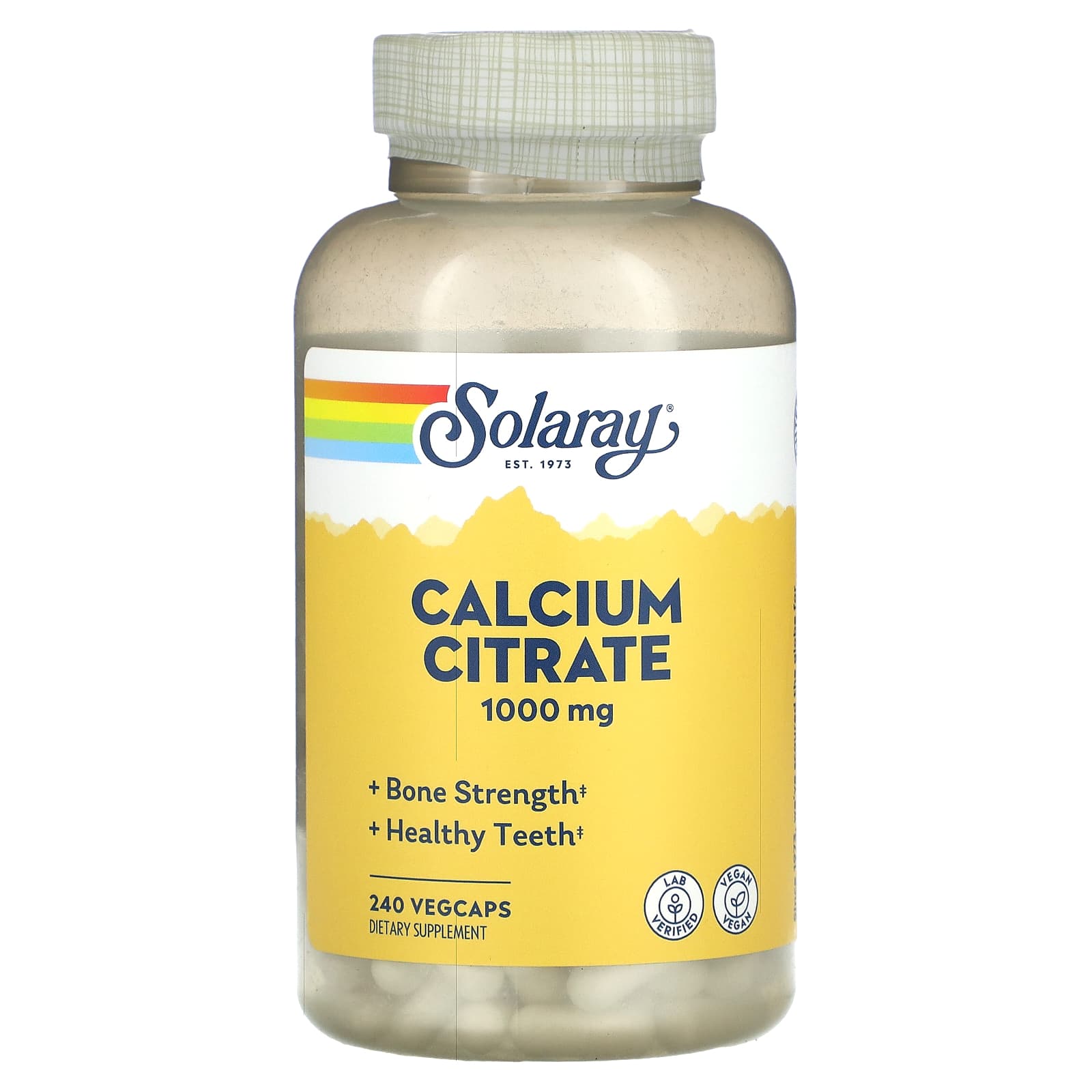 Solaray, Calcium Citrate, 240 VegCaps (250 mg per Capsule)