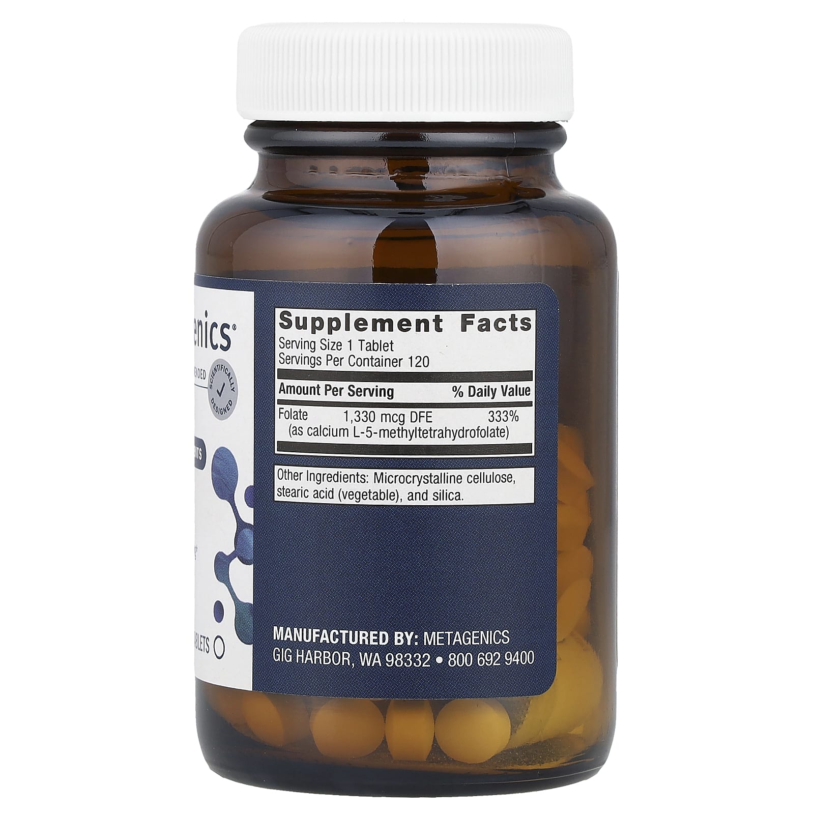 Metagenics, FolaPro®, 1,330 mcg, 120 Tablets