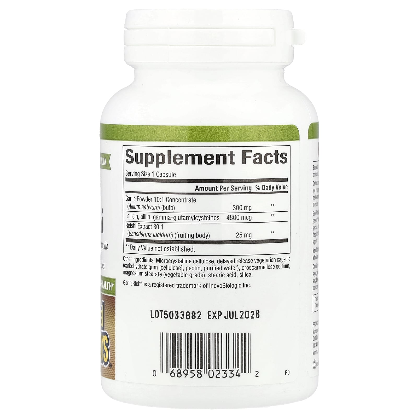 Natural Factors, GarlicRich®, Super Strength Garlic + Reishi, 120 Delayed Release Vegetarian Capsules