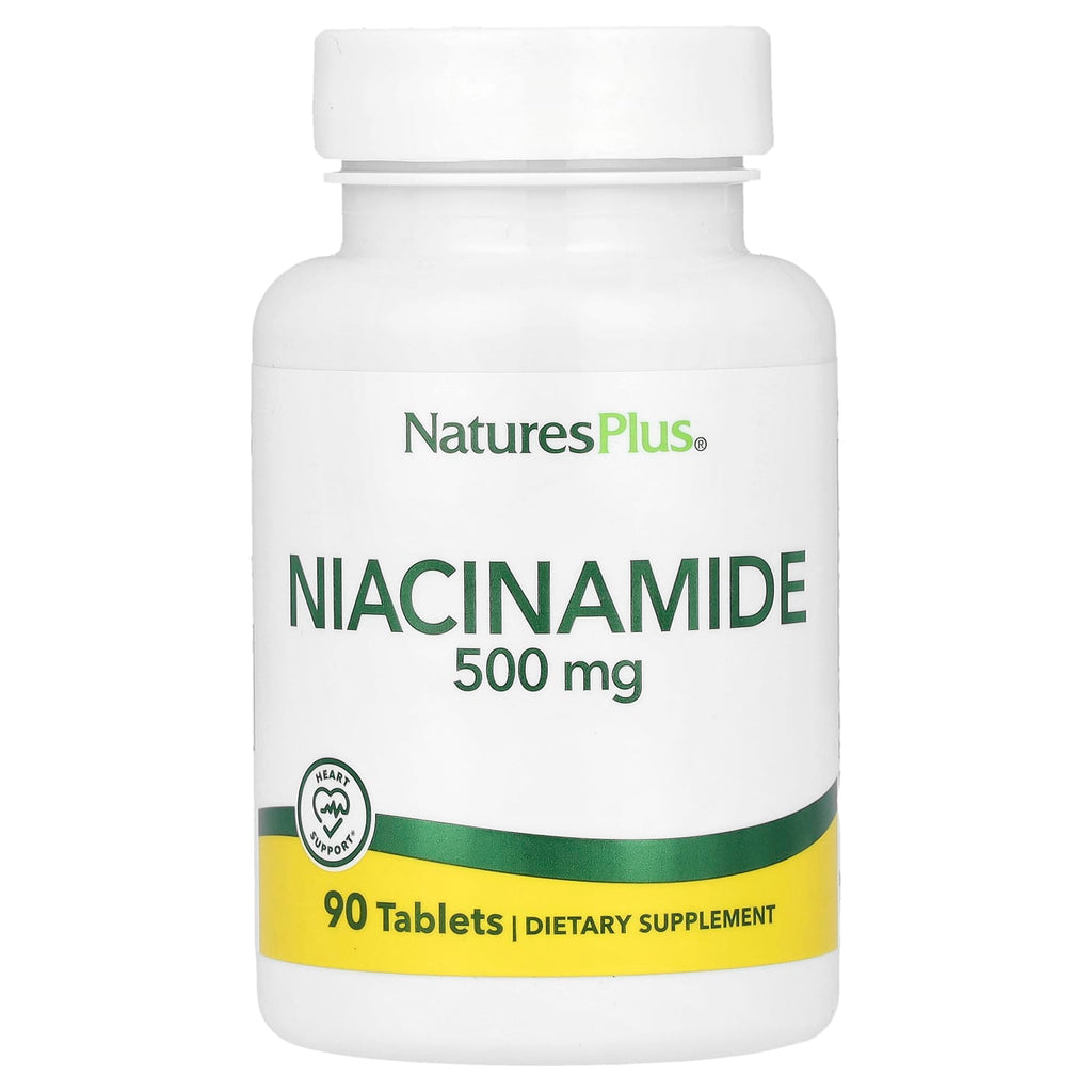 NaturesPlus, Niacinamide, 500 mg, 90 Tablets