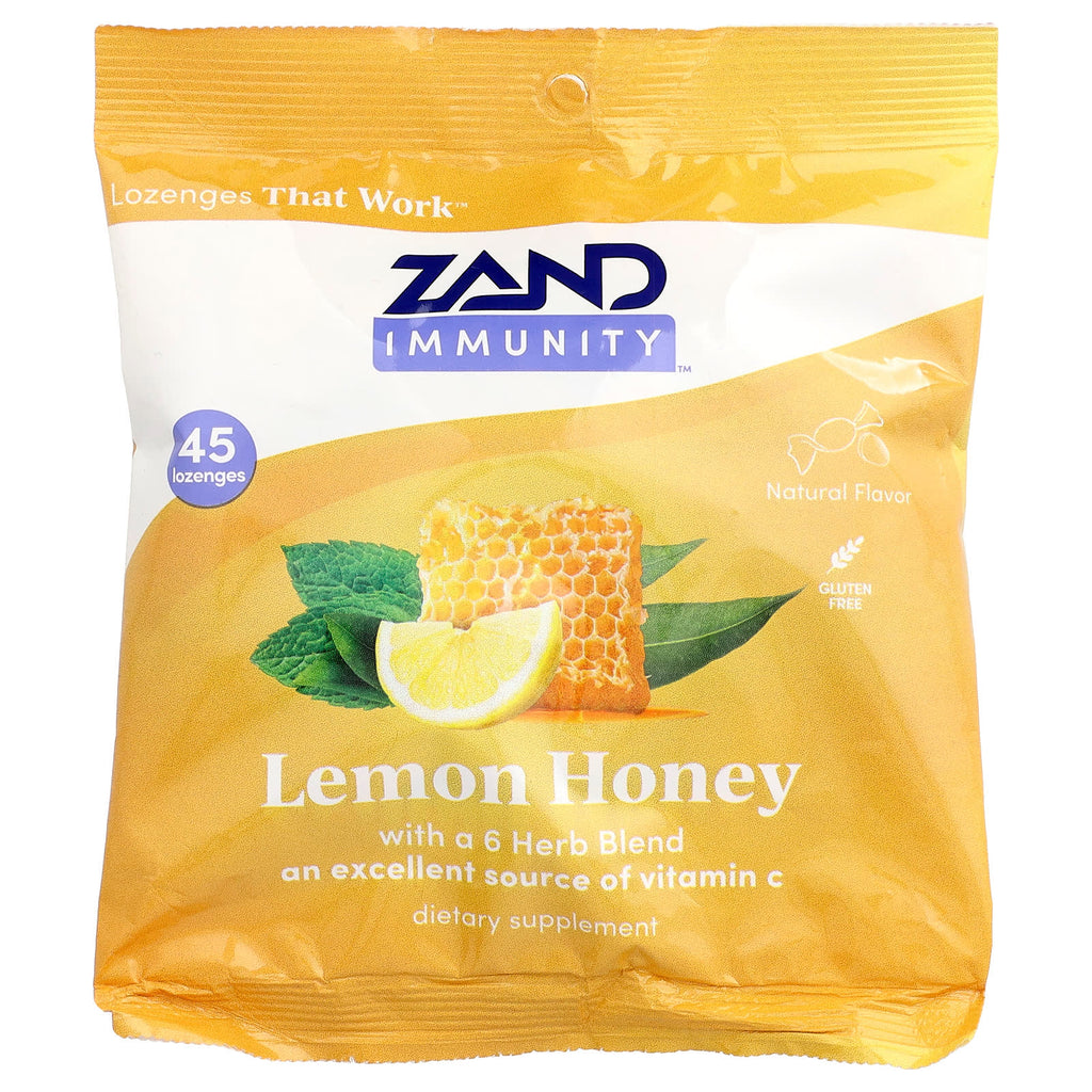 Zand, Immunity™, Lemon Honey Lozenges, 45 Lozenges