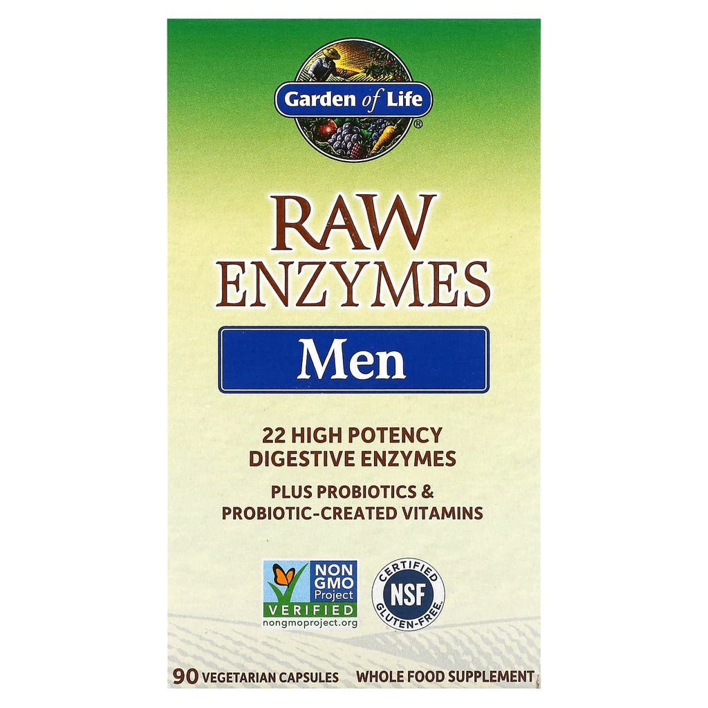 Garden of Life, RAW Enzymes, Men, 90 Vegetarian Capsules