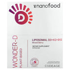 Codeage, Nanofood, Liposomal D3+K2+B12, Mixed Berry, 30 Pouches, 0.3 fl oz (10 ml) Each