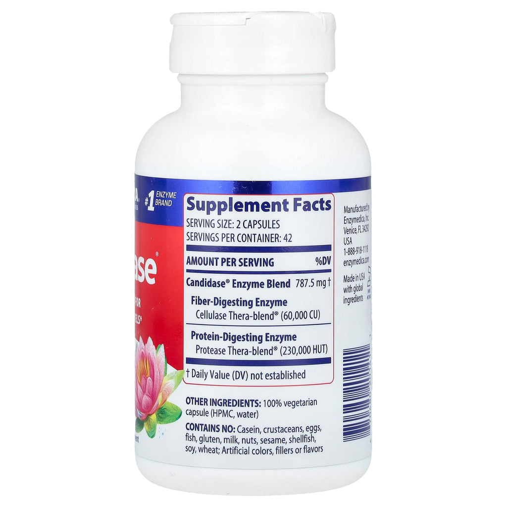Enzymedica, Candidase, 84 Capsules