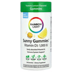 Rainbow Light, Sunny Gummies™, Vitamin D3, Yummy Lemon, 25 mcg (1,000 IU), 50 Gummies