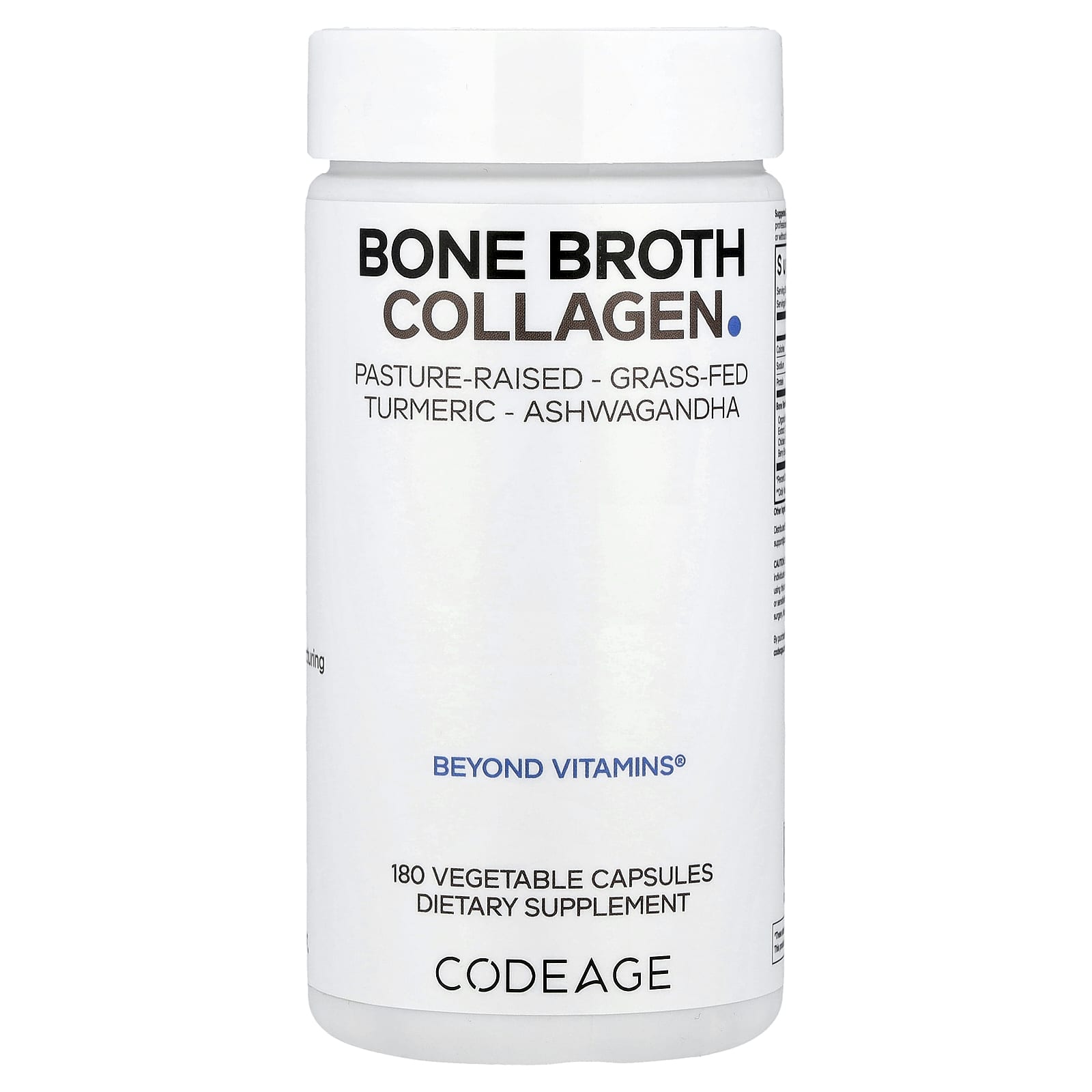Codeage, Bone Broth Collagen, 180 Vegetable Capsules