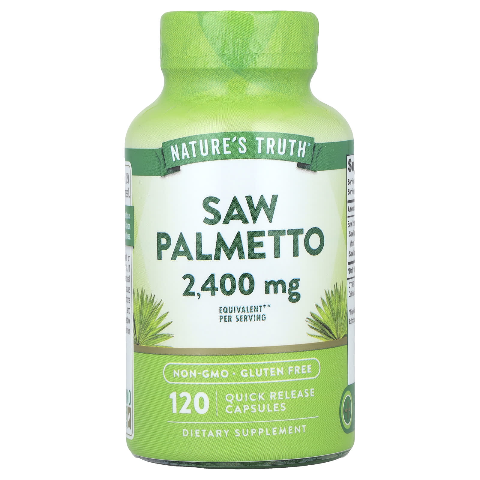 Nature's Truth, Saw Palmetto, 120 Quick Release Capsules (1,200 mg per Capsule)