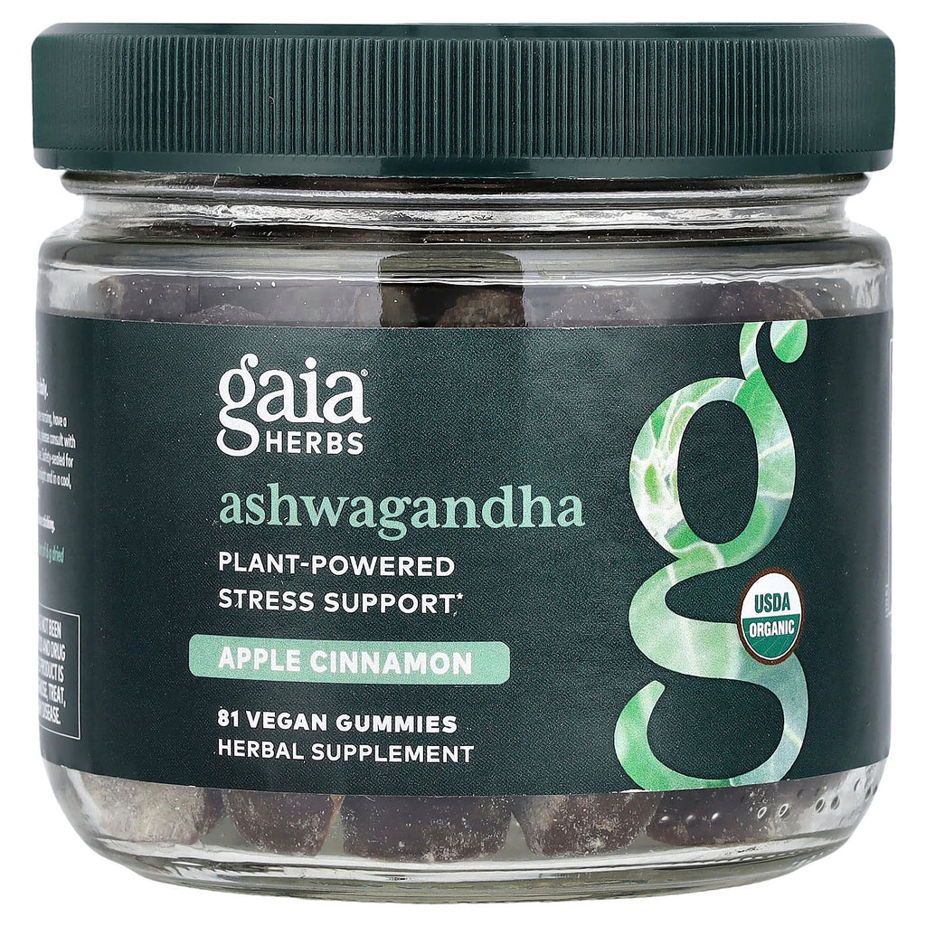 Gaia Herbs, Ashwagandha Gummies, Apple Cinnamon, 81 Vegan Gummies