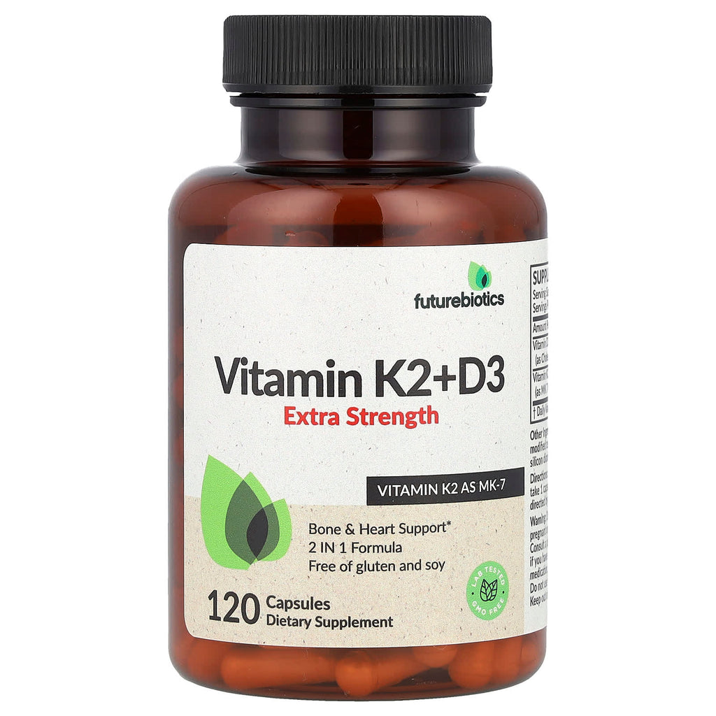 Futurebiotics, Vitamin K2 + D3, 120 Capsules