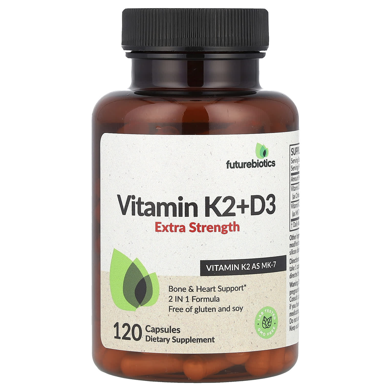 Futurebiotics, Vitamin K2 + D3, 120 Capsules