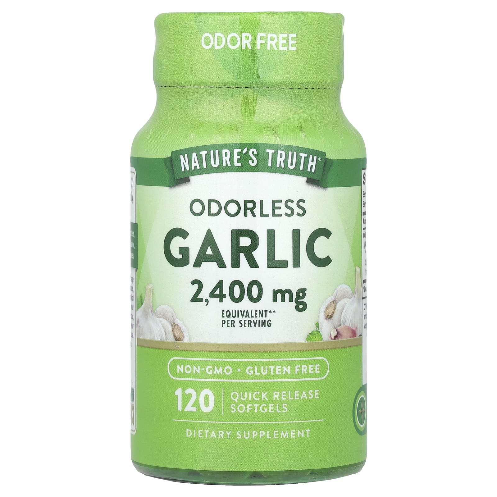 Nature's Truth, Odorless Garlic, 120 Quick Release Softgels (1,200 mg per Softgel)