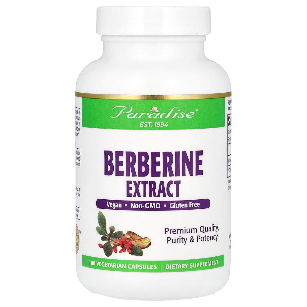 Paradise Herbs, Berberine Extract, 500 mg, 180 Vegetarian Capsules