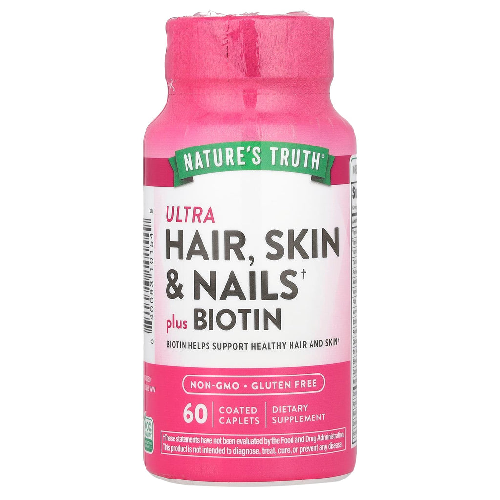 Nature's Truth, Ultra Hair, Skin & Nails Plus Biotin, 60 Coated Caplets
