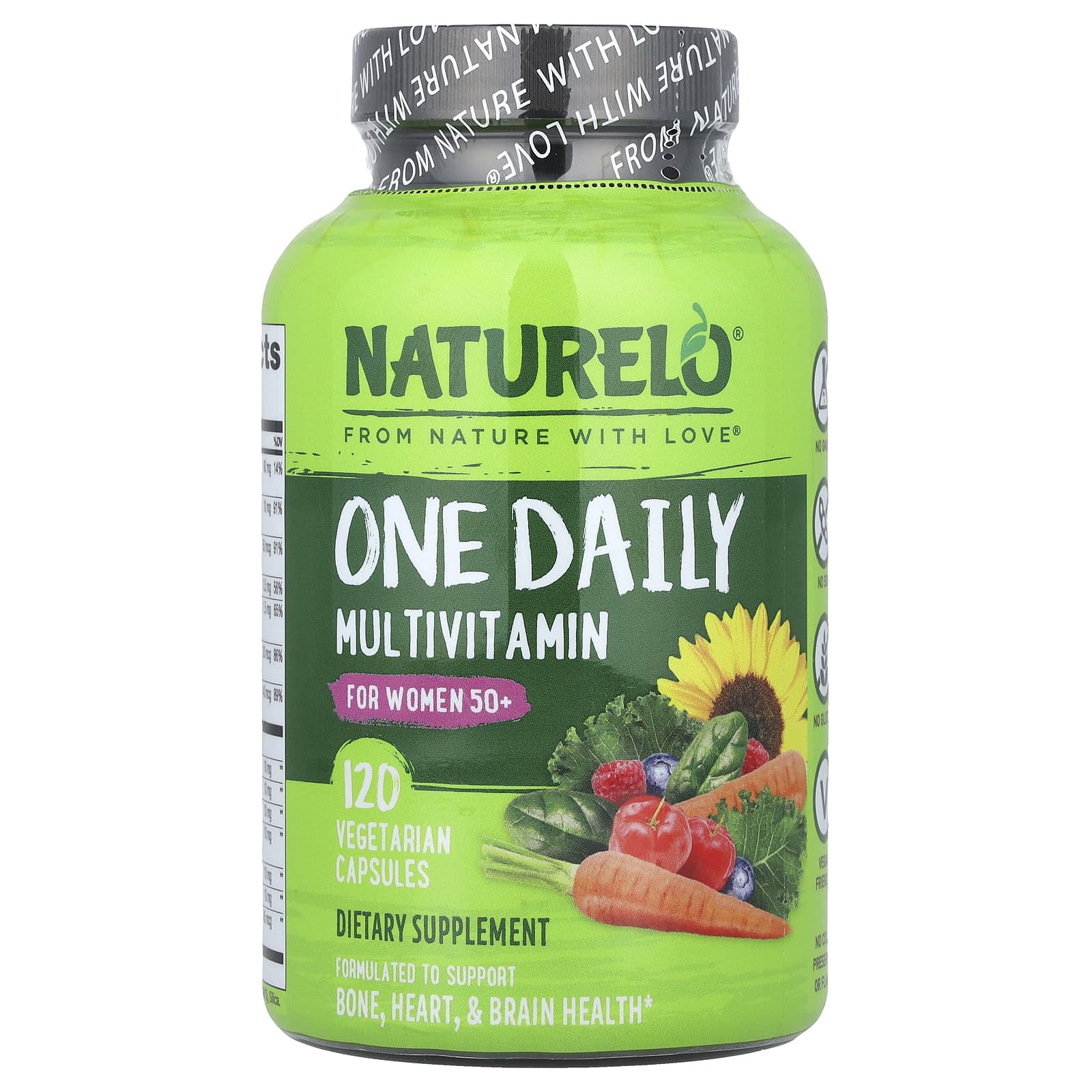 NATURELO, One Daily Multivitamin, For Women 50+, 120 Vegetarian Capsules