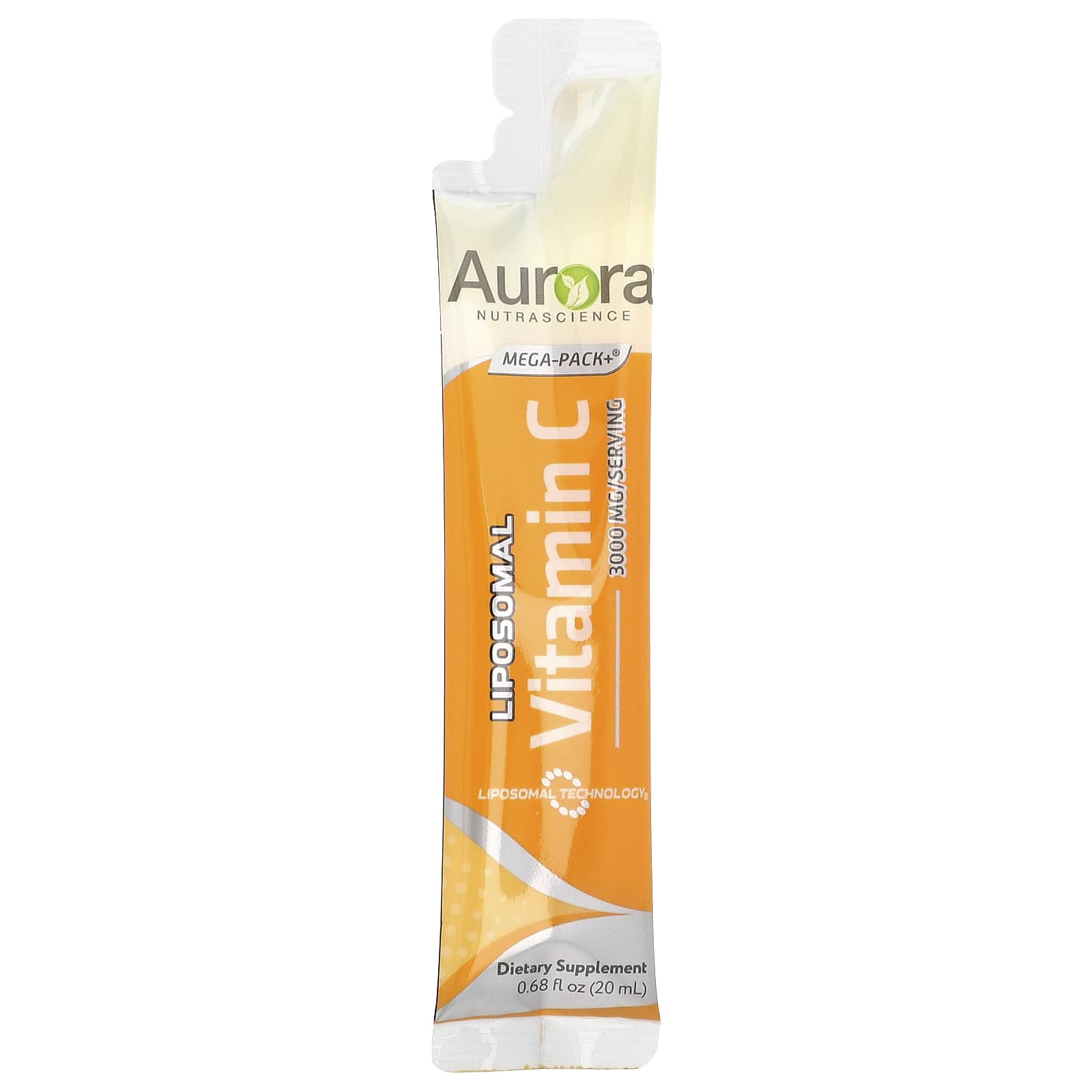 Aurora Nutrascience, Mega-Pack+®, Liposomal Vitamin C, 32 Packs, 0.68 fl oz (20 ml) Each