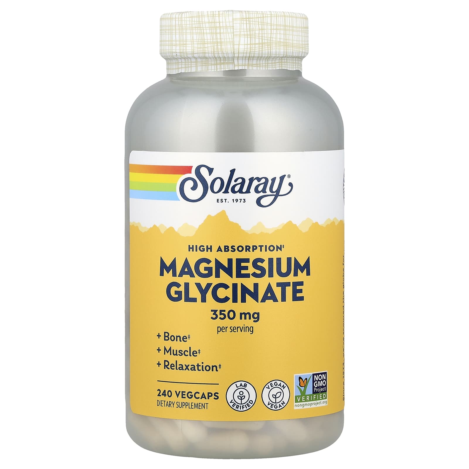 Solaray, Magnesium Glycinate, High Absorption, 240 VegCaps