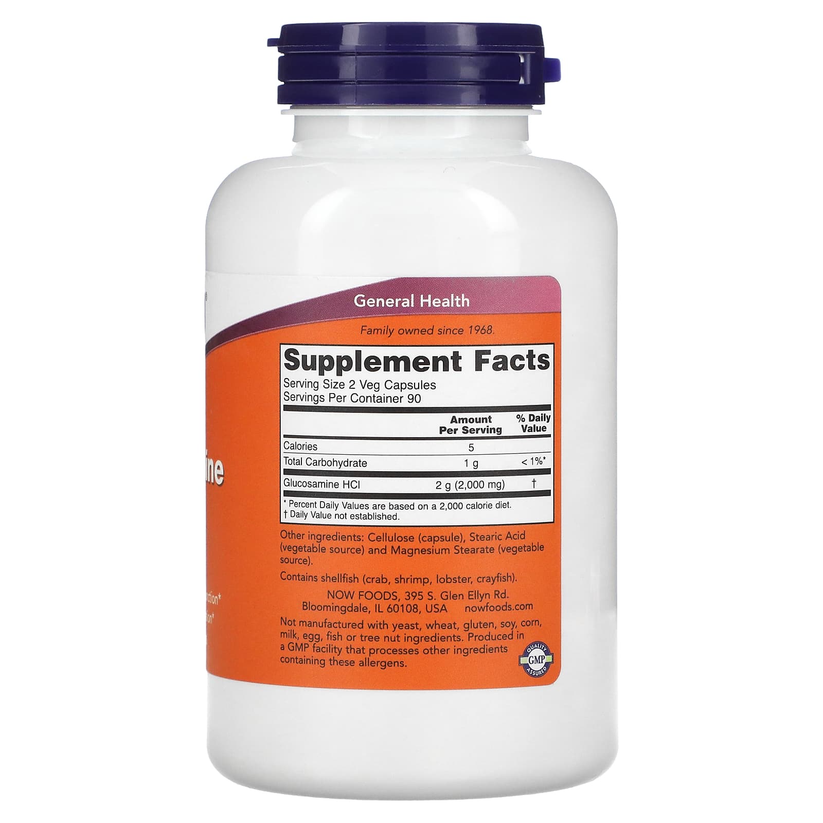 NOW Foods, Glucosamine '1000', 180 Veg Capsules (1,000 mg per Capsule)