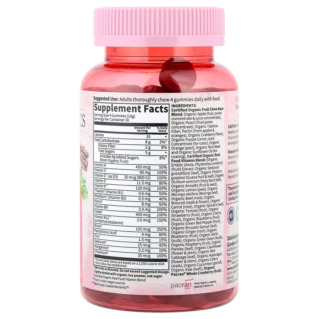Garden of Life, Organics, Women's Multi Gummies, Organic Berry, 120 Vegan Gummy Drops