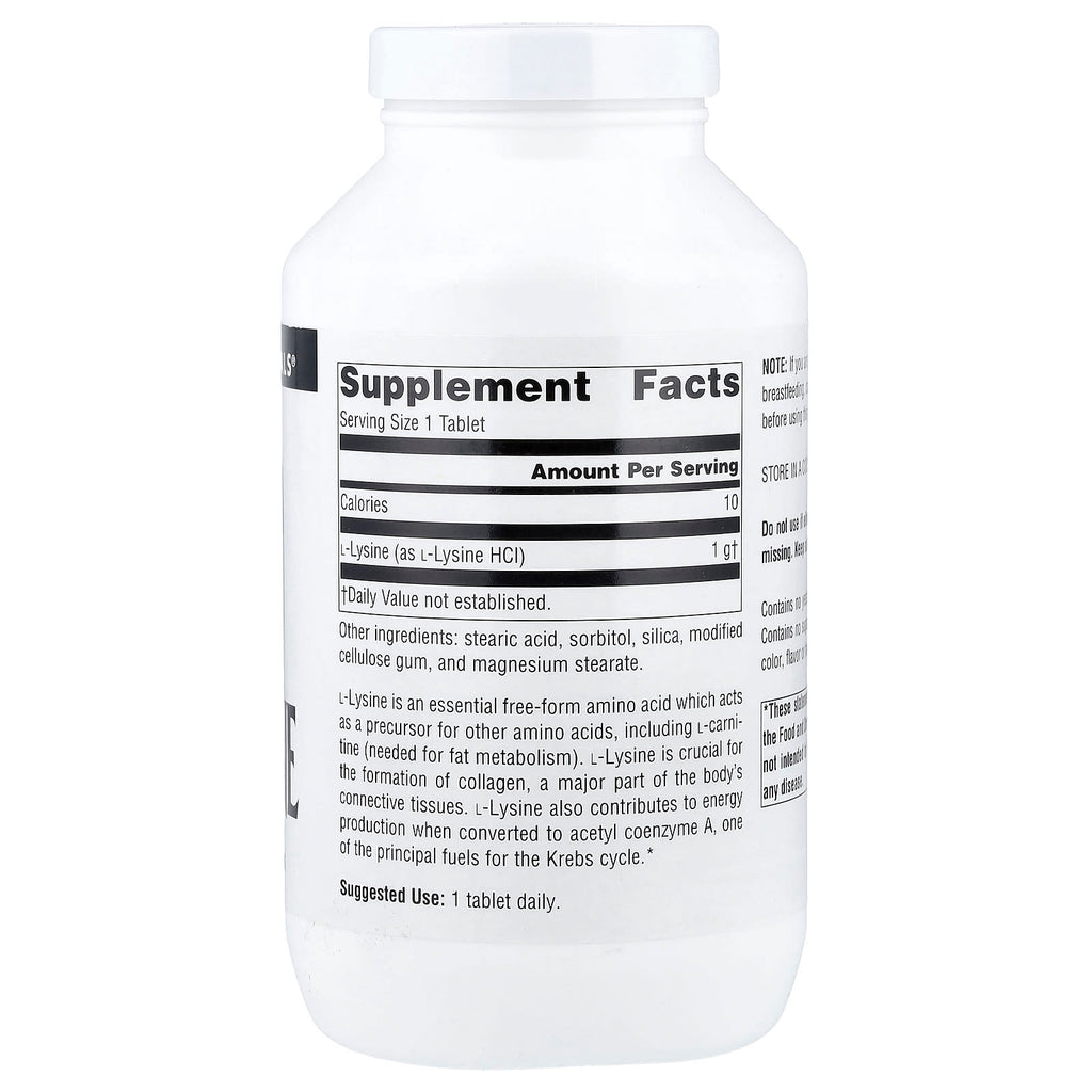 Source Naturals, L-Lysine, 1,000 mg, 200 Tablets