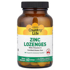 Country Life, Zinc Lozenges with Vitamin C, Cherry, 60 Lozenges