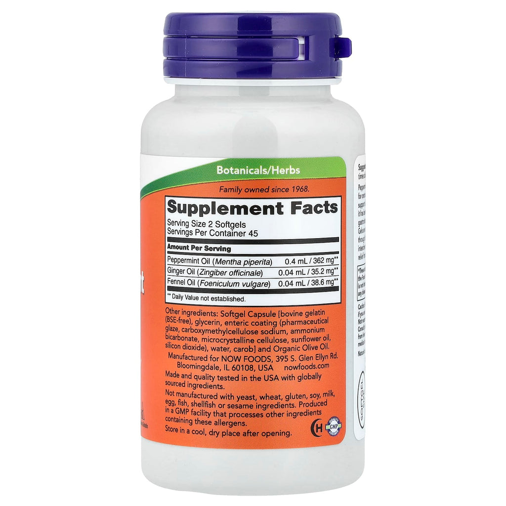 NOW Foods, Peppermint Gels, 90 Softgels