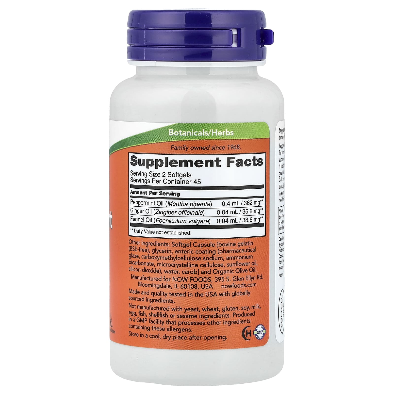 NOW Foods, Peppermint Gels, 90 Softgels
