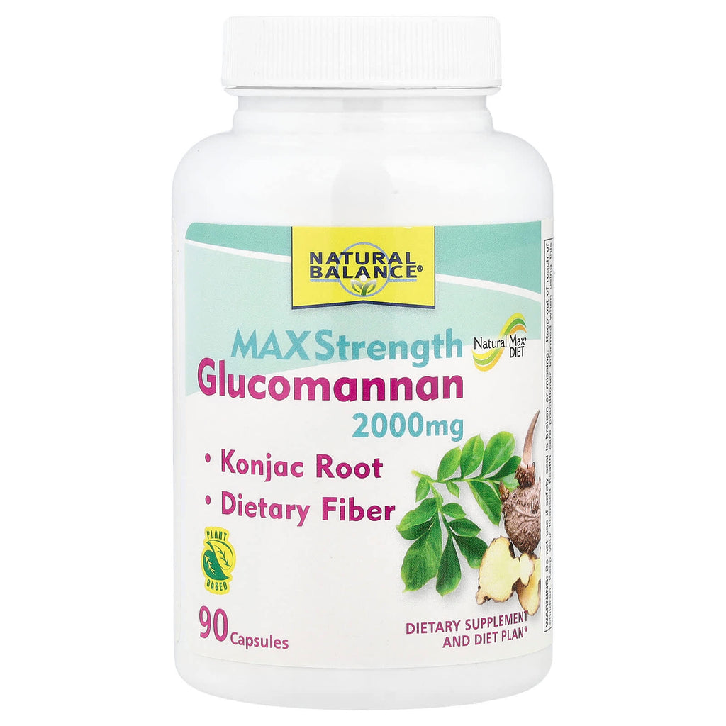 Natural Balance, Glucomannan™, Maximum Strength, 90 Capsules (666 mg per Capsule)