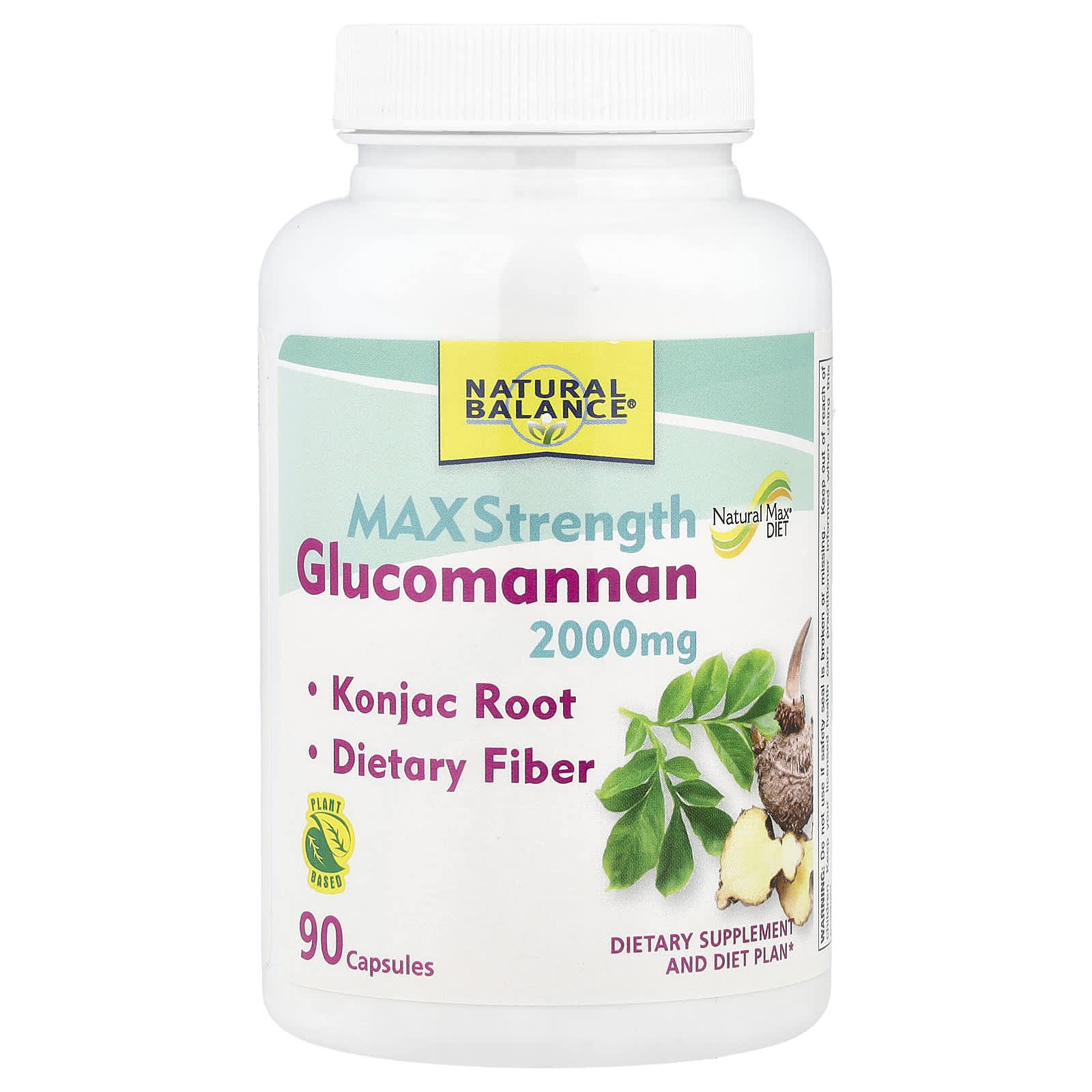 Natural Balance, Glucomannan™, Maximum Strength, 90 Capsules (666 mg per Capsule)