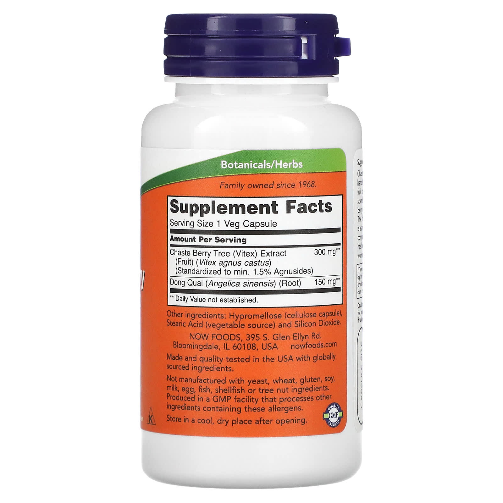 NOW Foods, Chaste Berry Vitex Extract, 300 mg, 90 Veg Capsules
