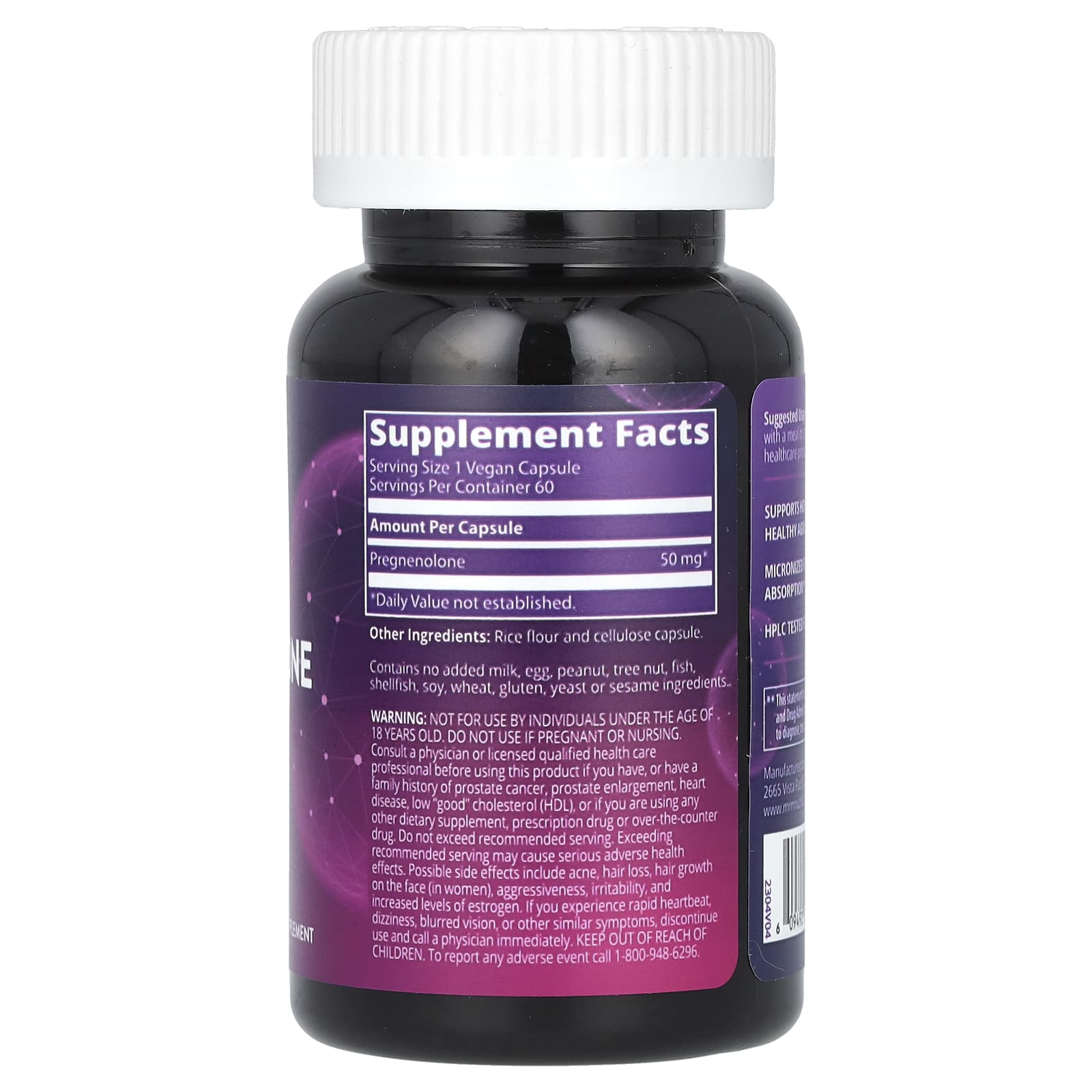 MRM Nutrition, Pregnenolone, 50 mg, 60 Vegan Capsules