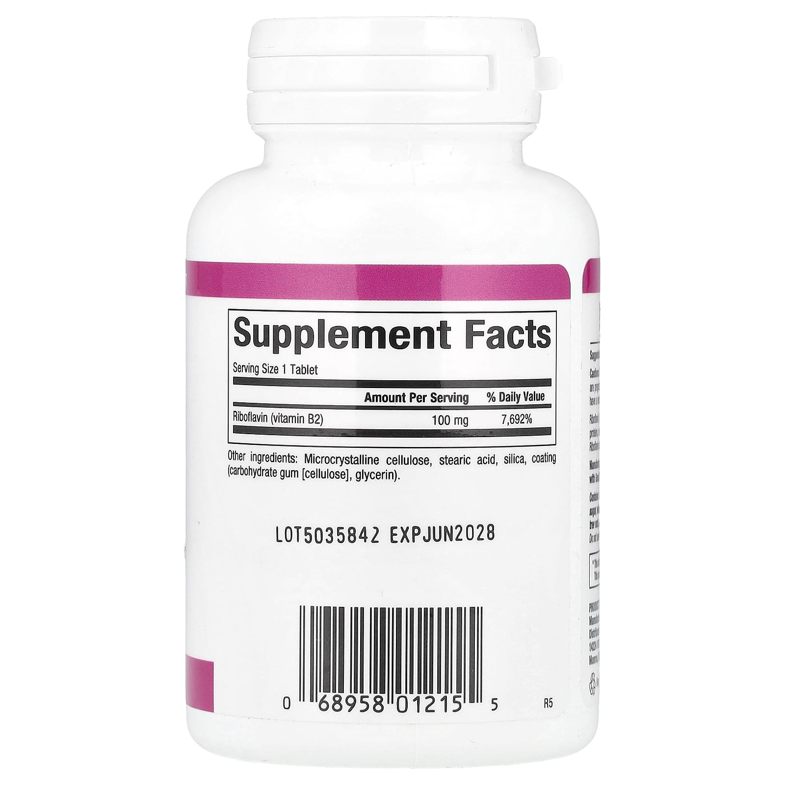Natural Factors, Vitamin B2, Riboflavin, 100 mg, 90 Tablets