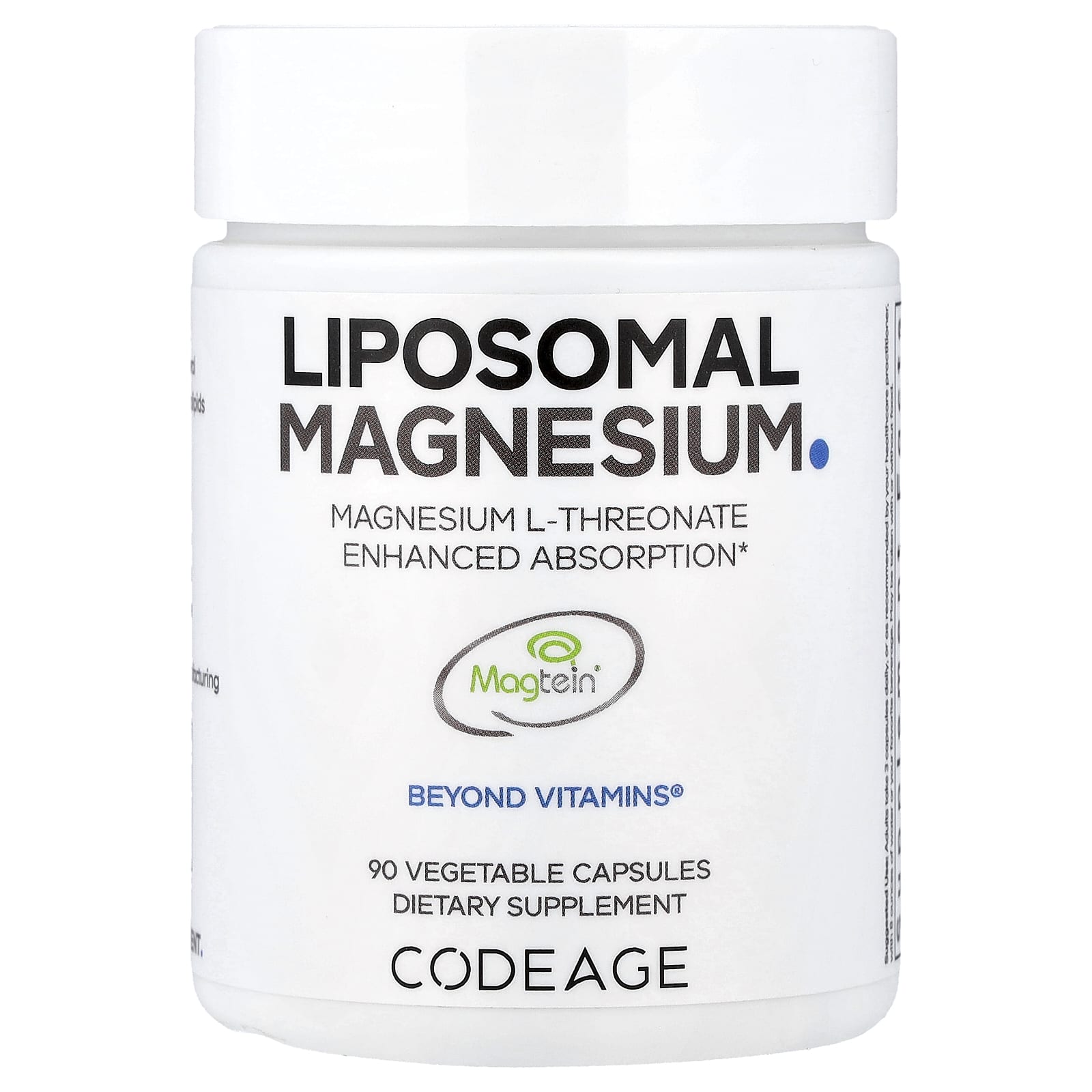 Codeage, Liposomal Magnesium L-Threonate, 90 Vegetable Capsules