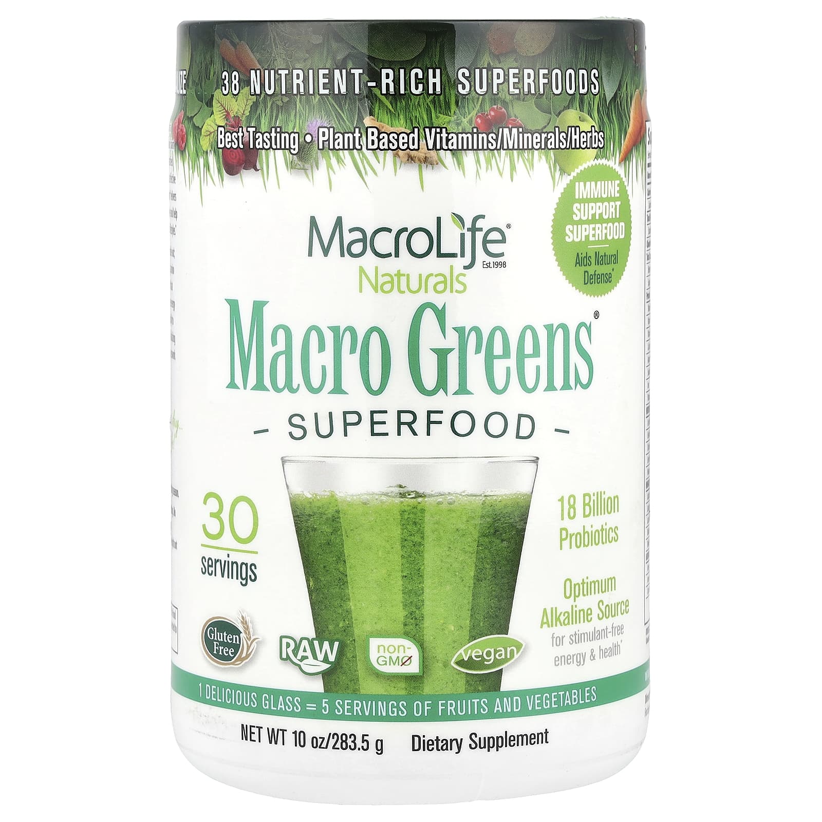 Macrolife Naturals, Macro Greens®, Superfood, 10 oz (283.5 g)