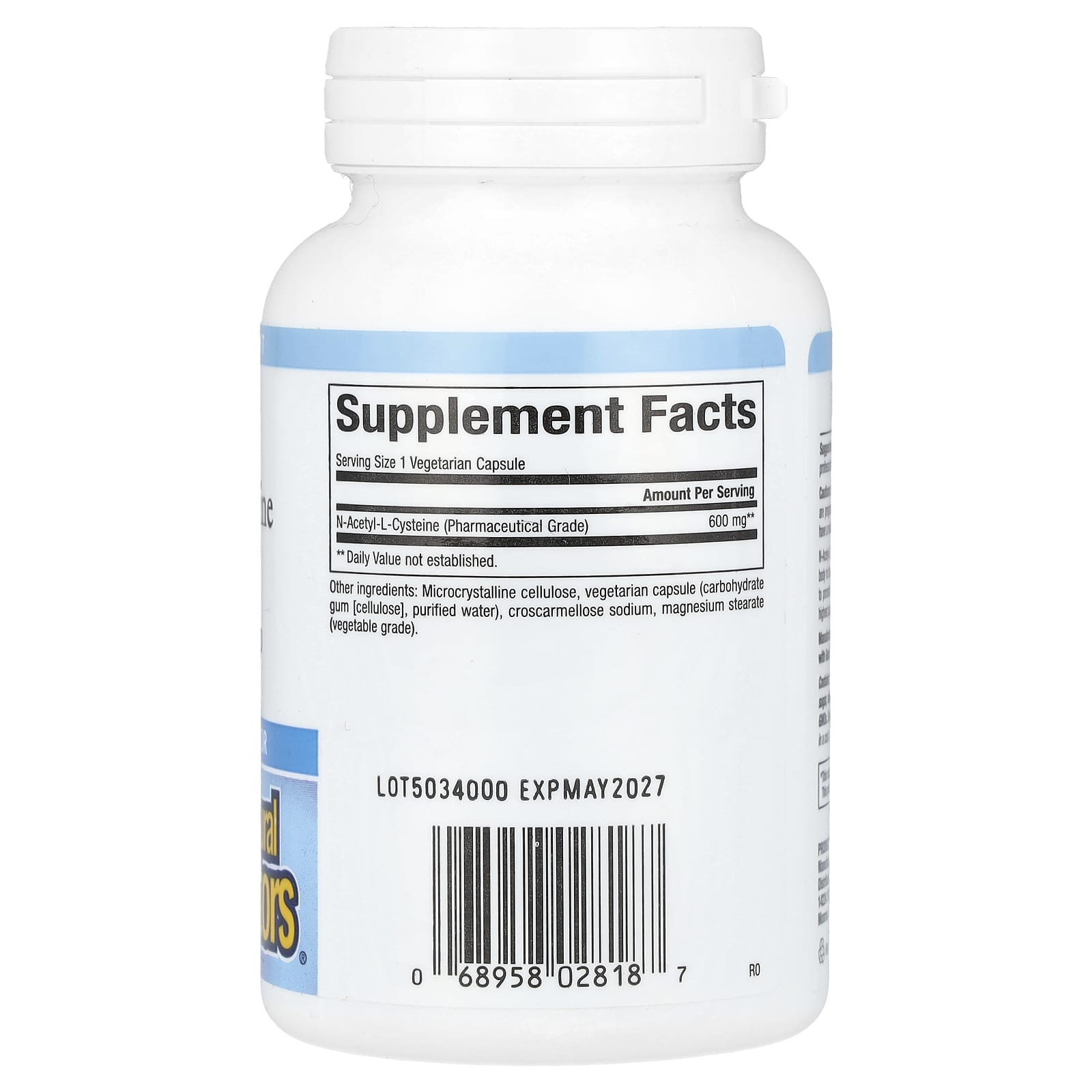 Natural Factors, NAC, N-Acetyl-L-Cysteine, 600 mg, 60 Vegetarian Capsules