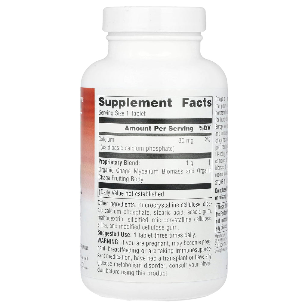 Planetary Herbals, Full Spectrum™ Chaga, 120 Tablets
