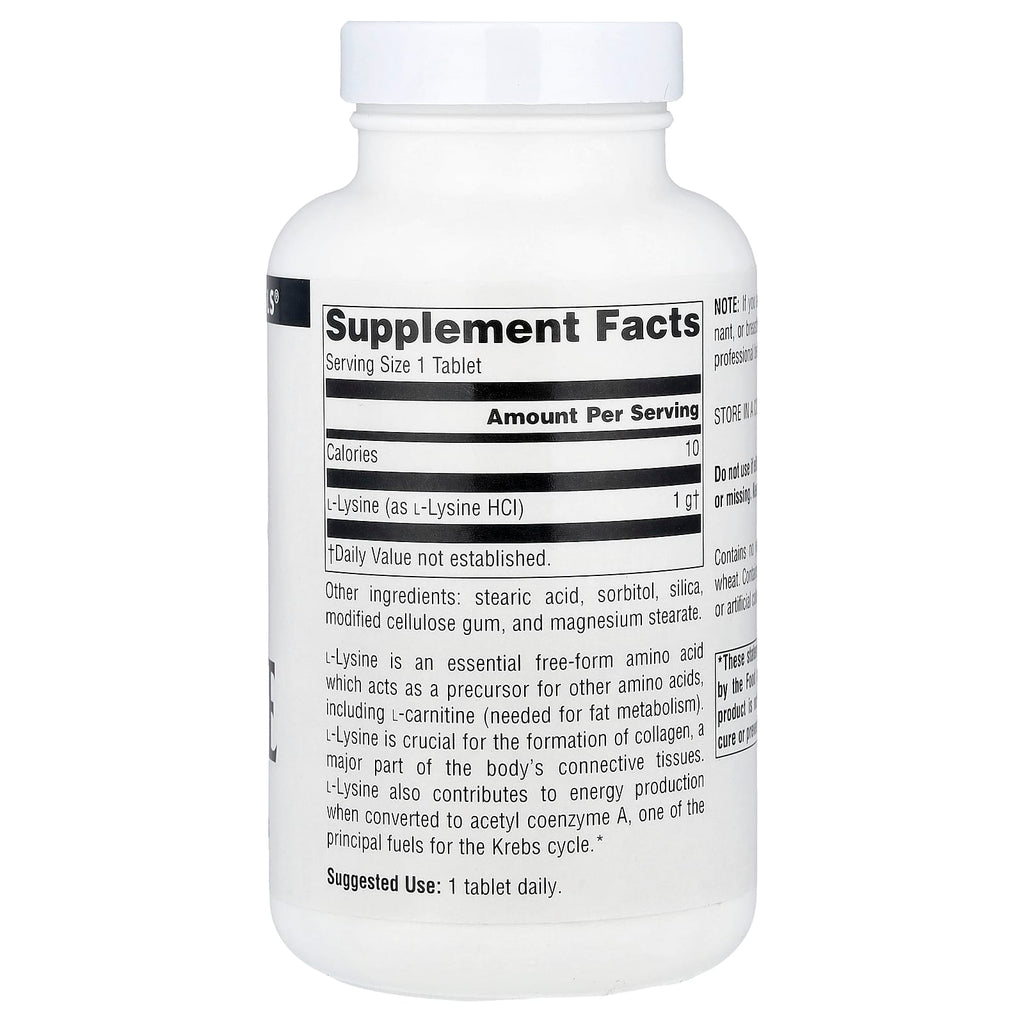 Source Naturals, L-Lysine, 1,000 mg, 100 Tablets