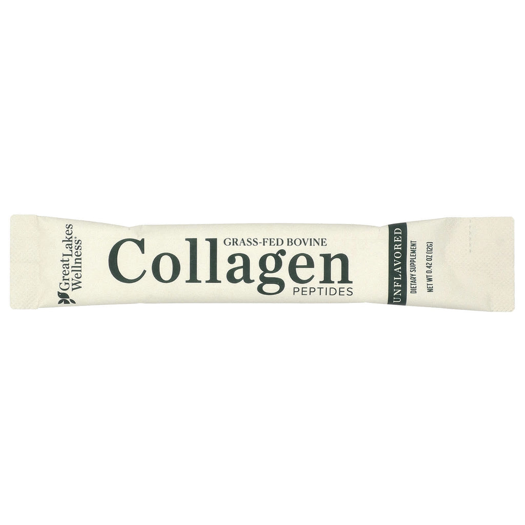 Great Lakes Wellness, Grass-Fed Bovine Collagen Peptides, Unflavored, 20 Packs, 0.42 oz (12 g) Each