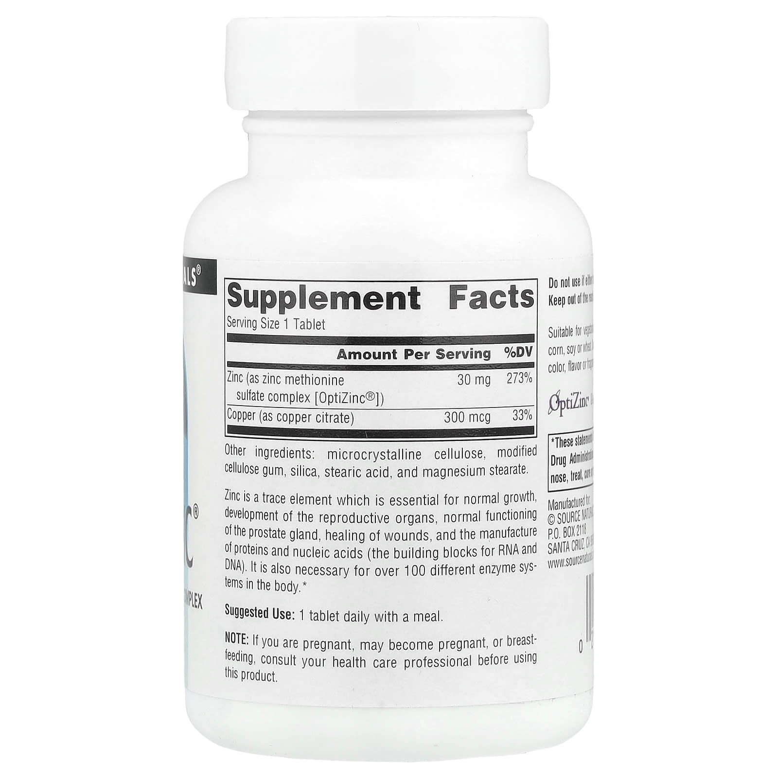 Source Naturals, OptiZinc®, 240 Tablets