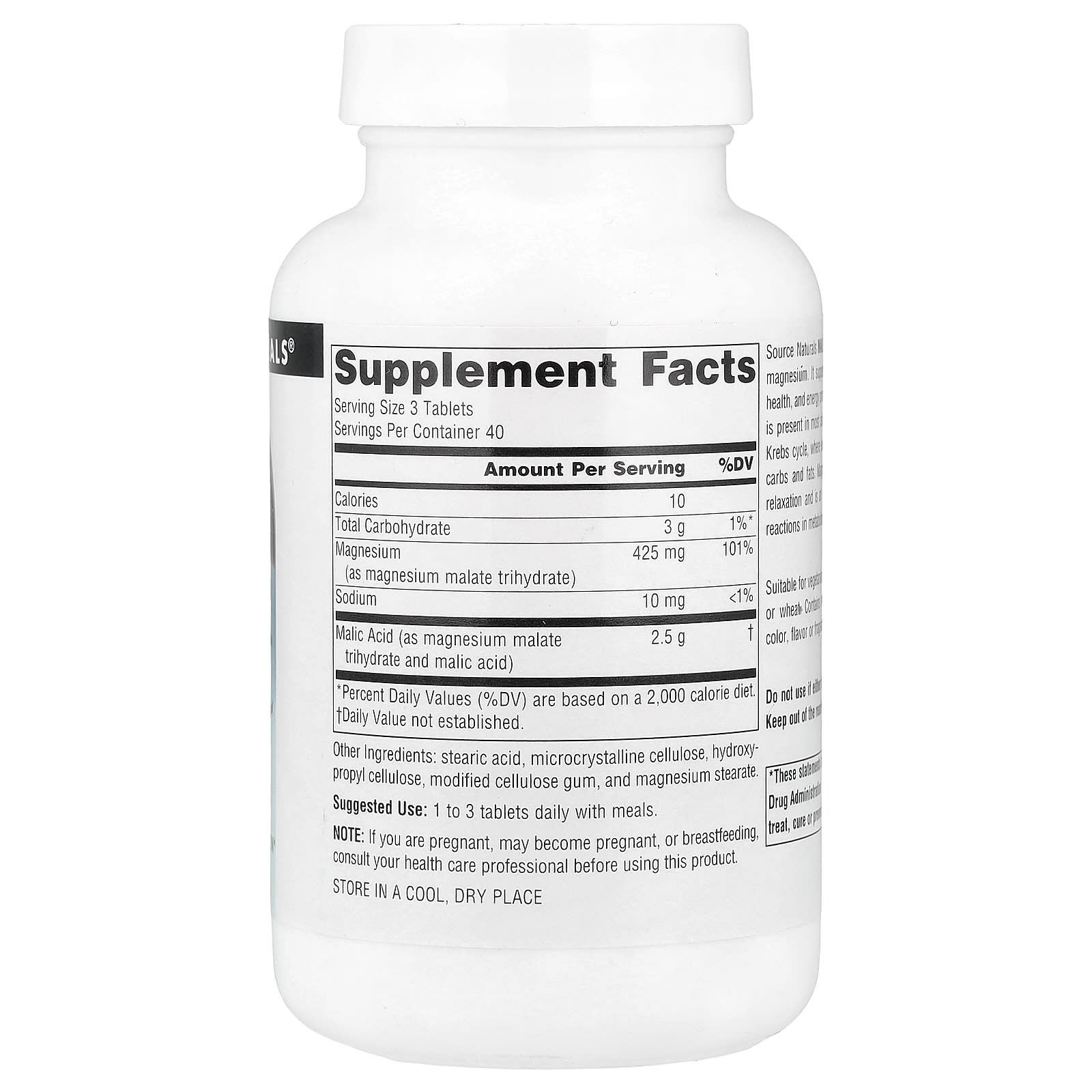 Source Naturals, Malic Acid, 120 Tablets